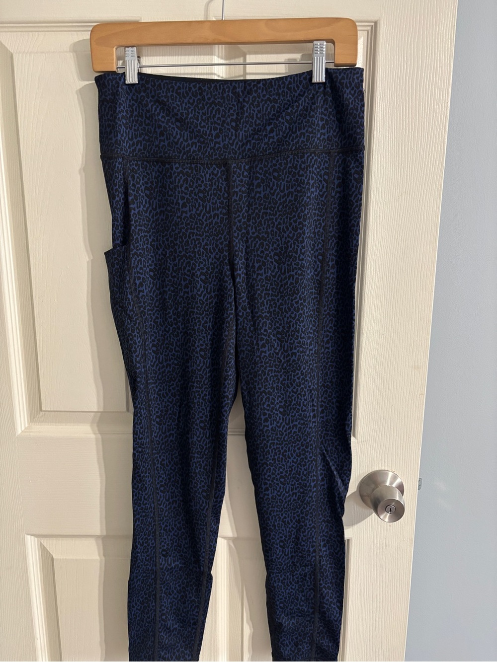 Lilly Pulitzer Navy Leopard-Print High-Waist Leggings